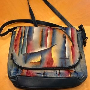 Fantastic Anuschka Northern Skies shoulder bag